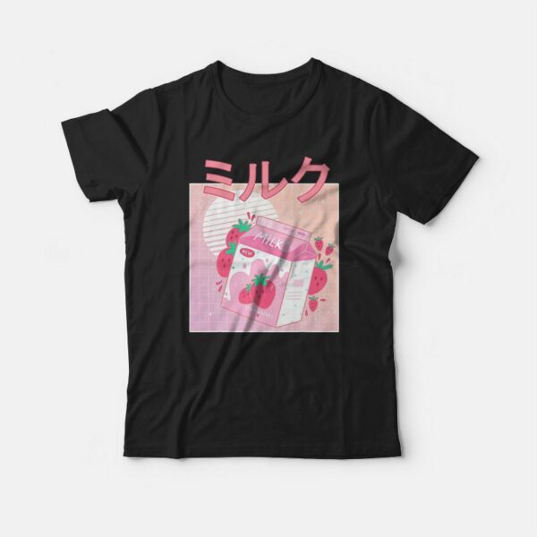 Japanese Kawaii Strawberry Milkshake T-shirt