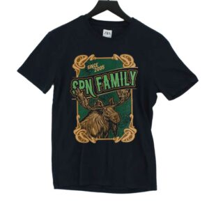 Jared Padalecki’s Spn Family Moose Shirt Jared Padalecki’s Spn Family Moose Shirt