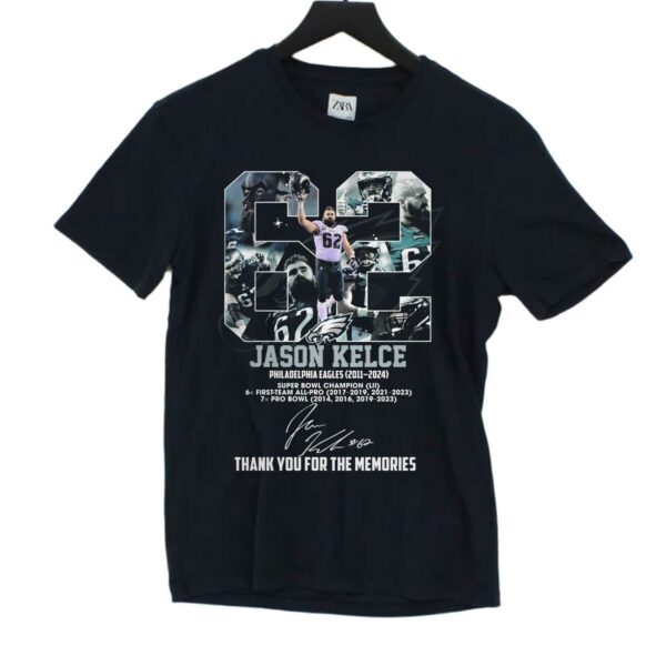 Jason Kelce Philadelphia Eagles 2011-2024 Thank You For The Memories Shirt