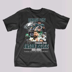 Jason Kelce Philadelphia Eagles 2011 – 2024 Thank You For The Memories T-shirt Jason Kelce Philadelphia Eagles 2011 – 2024 Thank You For The Memories T-shirt