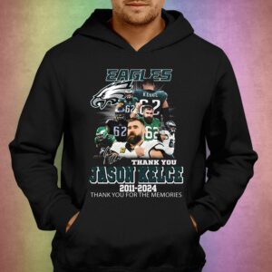 Jason Kelce Philadelphia Eagles 2011 – 2024 Thank You For The Memories T-shirt 2 Jason Kelce Philadelphia Eagles 2011 2024 Thank You For The Memories T shirt 3
