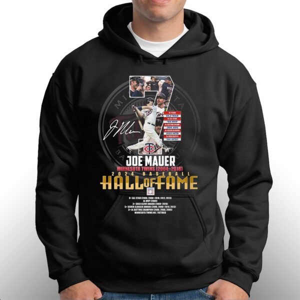 Joe Mauer Minnesota Twins 2004 – 2018 2024 Baseball Hall Of Fame T-shirt
