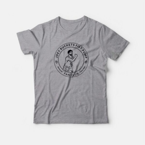 Joey Buckets Fist Pump Brooklyn Fan Club T-shirt