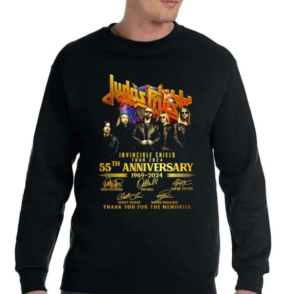 Judas Priest Invincible Shield Tour 2024 55th Anniversary 1969-2024 Thank You For The Memories T-shirt