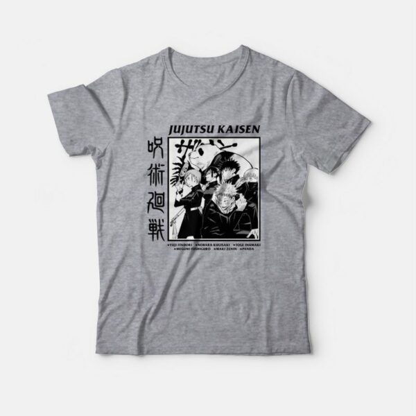 Jujutsu Kaisen T-Shirt Yuji Nobara Toge Megumi Maki Panda