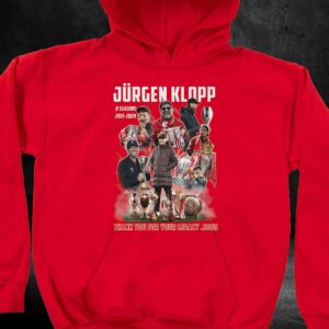 Jurgen Klopp 8 Seasons 2015 – 2024 Thank You For Your Legacy Boss T-shirt 2 Jurgen Klopp 8 Seasons 2015 2024 Thank You For Your Legacy Boss T shirt 3