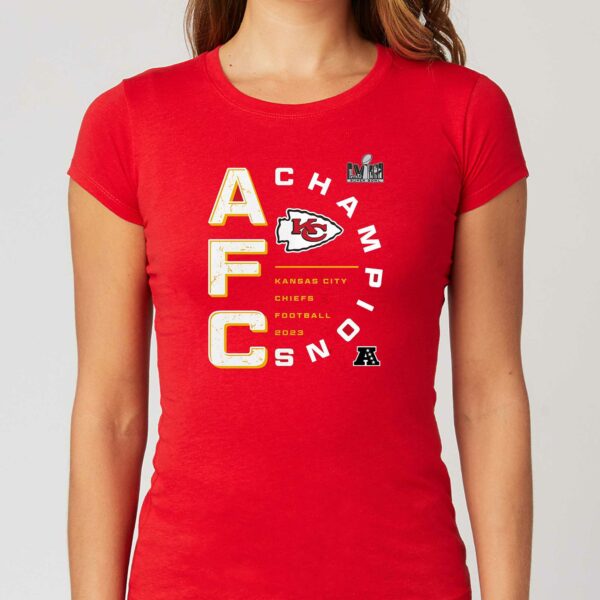 Kansas City Chiefs 2023 Afc Champions Right Side Draw T-shirt