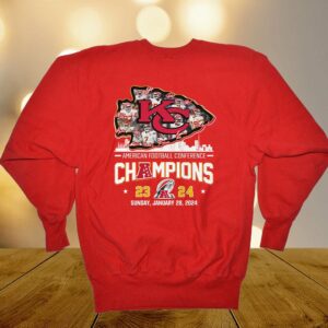 Kansas City Chiefs American Football Conference Champions 23 24 Sunday January 28 2024 T-shirt