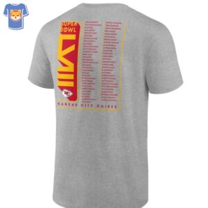 Kansas City Chiefs Fanatics Branded Super Bowl Lviii Team Members Roster T-shirt