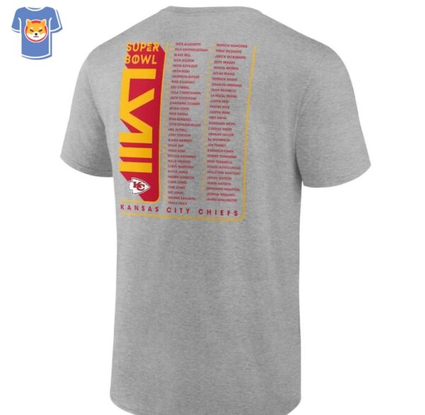 Kansas City Chiefs Fanatics Branded Super Bowl Lviii Team Members Roster T-shirt