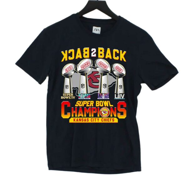 Kansas City Chiefs Super Bowl Champions Back To Back T-shirt