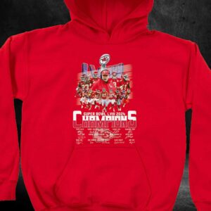 Kansas City Chiefs Super Bowl Lviii 2024 Champions Signatures T shirt 3
