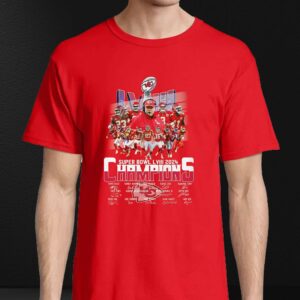Kansas City Chiefs Super Bowl Lviii 2024 Champions Signatures T shirt 4