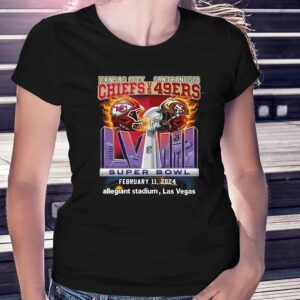 Kansas City Chiefs Vs San Francisco 49ers Super Bowl Lviii February 11 2024 Allegiant Stadium Las Vegas T-shirt