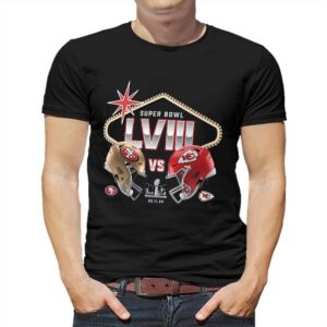 Kansas City Chiefs Vs San Francisco 49ers Super Bowl Lviii Matchup T-shirt Kansas City Chiefs Vs San Francisco 49ers Super Bowl Lviii Matchup T-shirt