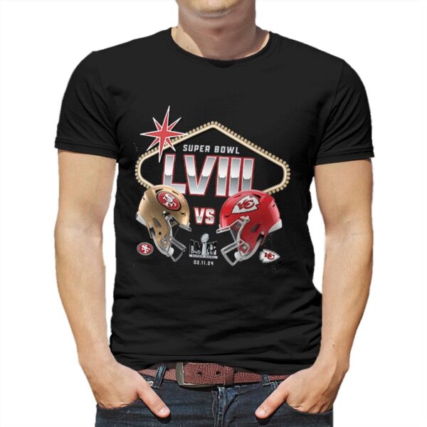 Kansas City Chiefs Vs San Francisco 49ers Super Bowl Lviii Matchup T-shirt