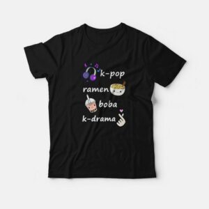 Kpop Ramen Boba Kdrama T-shirt