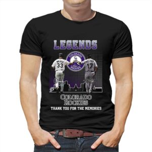 Legends Colorado Rockies Walker And Helton Thank You For The Memories T-shirt Legends Colorado Rockies Walker And Helton Thank You For The Memories T-shirt
