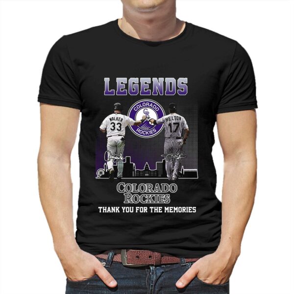 Legends Colorado Rockies Walker And Helton Thank You For The Memories T-shirt