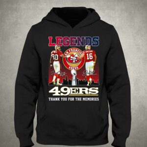 Legends Jerry Rice Joe Montana San Francisco 49ers Thank You For The Memories Shirt 3