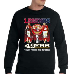 Legends Jerry Rice Joe Montana San Francisco 49ers Thank You For The Memories Shirt 4