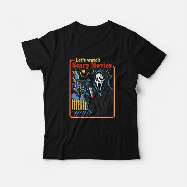 Let’s Watch Scary Movie Scream Ghostface Scary Movie T-Shirt