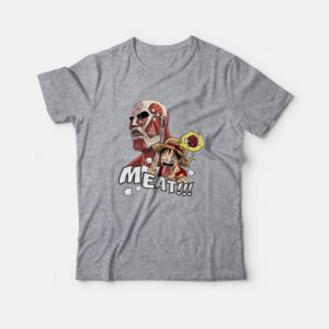 Luffy X Titan Meat Attack On Titan One Piece T-Shirt 2 Luffy X Titan Meat Attack On Titan One Piece T Shirt 3
