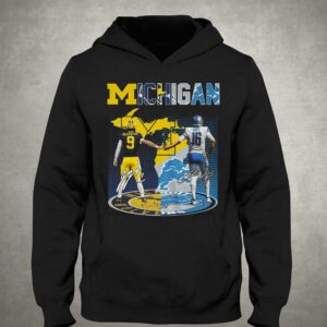 Michigan Wolverines Mc Carthy 9 Detroit Lions Goff 16 Shirt 3