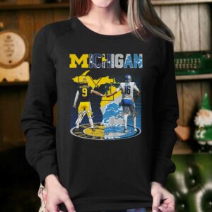 Michigan Wolverines Mc Carthy 9 Detroit Lions Goff 16 Shirt 4