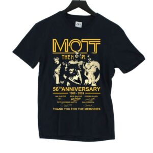 Mott The Hoople 56th Anniversary 1968-2024 Thank You For The Memories T-shirt Mott The Hoople 56th Anniversary 1968-2024 Thank You For The Memories T-shirt