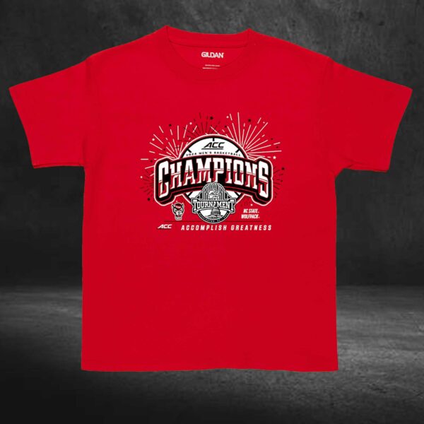 Nc State Wolfpack 2024 Acc Men’s Basketball Conference Tournament Champions Locker Room T-shirt