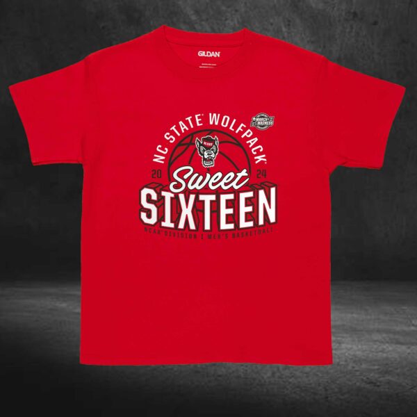 Nc State Wolfpack 2024 Ncaa March Madness Sweet Sixteen Defensive Stance T-shirt