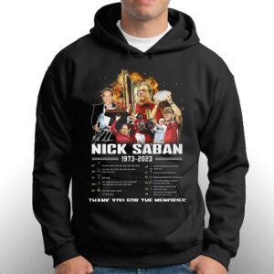 Nick Saban 1973 – 2023 Thank You For The Memories T-shirt 2 Nick Saban 1973 2023 Thank You For The Memories T shirt 3