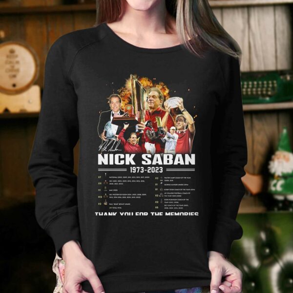 Nick Saban 1973 – 2023 Thank You For The Memories T-shirt