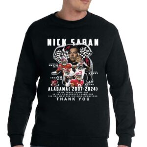 Nick Saban Alabama 2007 2024 Thank You T shirt 4