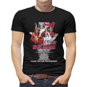 Nick Saban Alabama Crimson Tide 2007 – 2024 Thank You For The Memories T-shirt
