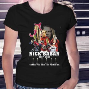 Nick Saban T-shirt Alabama Crimson Tide Nick Saban Retiring 2007-2023 Thank You Shirt
