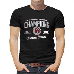Oklahoma Sooners 2024 Big 12 Women’s Basketball Regular Season Champions T-shirt Oklahoma Sooners 2024 Big 12 Women’s Basketball Regular Season Champions T-shirt