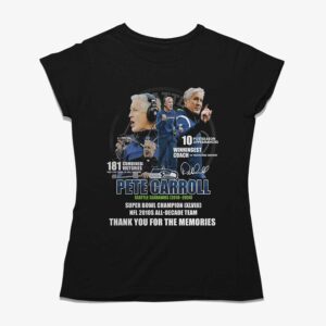 Pete Carroll Seattle Seahawks 2010 – 2024 Super Bowl Champions Xlviii Nfl 2010s All-decade Team T-shirt