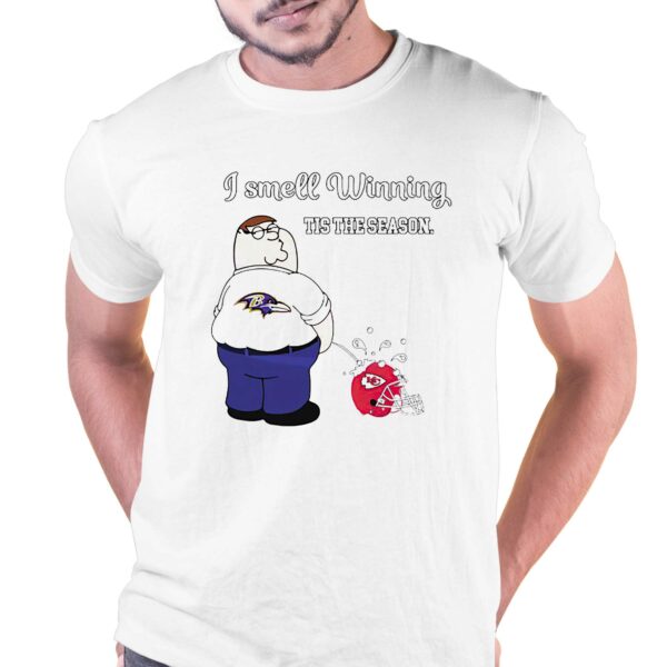 Peter Griffin Ravens I Smell Winning Tis The Season Kansas City Shirt