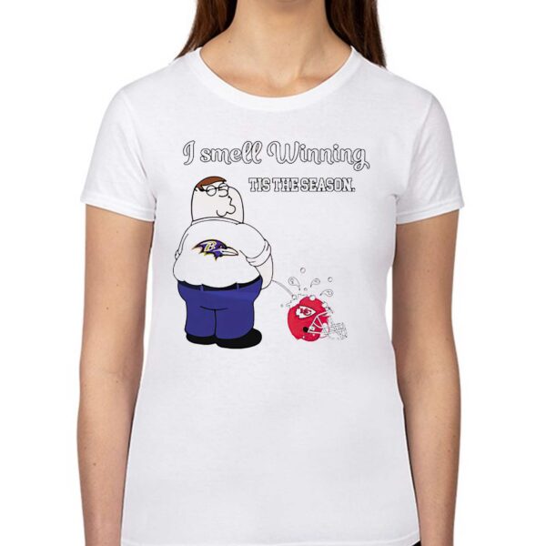 Peter Griffin Ravens I Smell Winning Tis The Season Kansas City Shirt