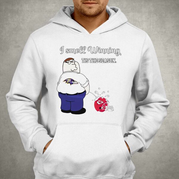 Peter Griffin Ravens I Smell Winning Tis The Season Kansas City Shirt