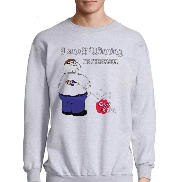 Peter Griffin Ravens I Smell Winning Tis The Season Kansas City Shirt