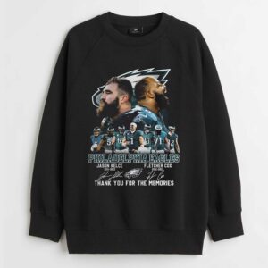 Philadelphia Eagles Jason Kelce 2011 2023 And Fletcher Cox 2012 2023 Thank You For The Memories T shirt 4