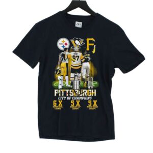 Pittsburgh City Of Champions Steelers Penguins Pirates 6x And 5x Champs T-shirt Pittsburgh City Of Champions Steelers Penguins Pirates 6x And 5x Champs T-shirt