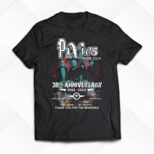 Pixies Tour 2024 38th Anniversary 1986-2024 Thank You For The Memories T-shirt Pixies Tour 2024 38th Anniversary 1986-2024 Thank You For The Memories T-shirt
