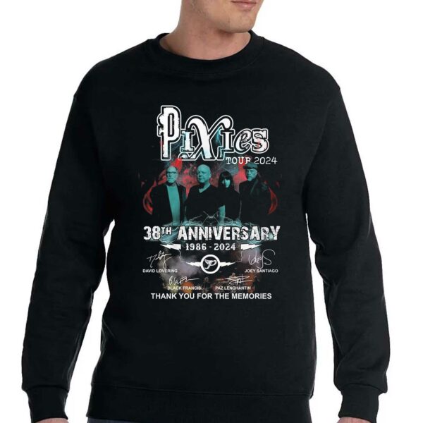 Pixies Tour 2024 38th Anniversary 1986-2024 Thank You For The Memories T-shirt