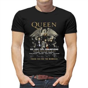 Queen We Are The Champions 55th Anniversary 1970 – 2025 Thank You For The Memories T-shirt Queen We Are The Champions 55th Anniversary 1970 – 2025 Thank You For The Memories T-shirt