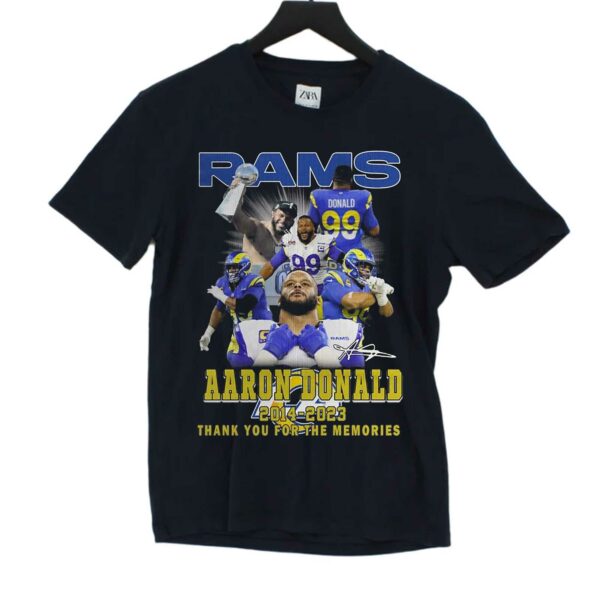 Rams Aaron Donald 2014-2023 Thank You For The Memories T-shirt