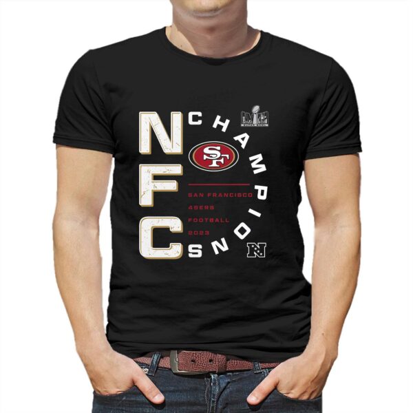 San Francisco 49ers 2023 Nfc Champions Right Side Draw T-shirt